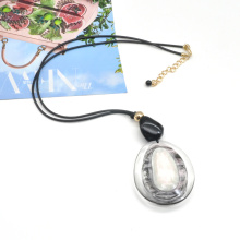 2021 new trendy pied transparent resin and starry acrylic custom pendant jewelry